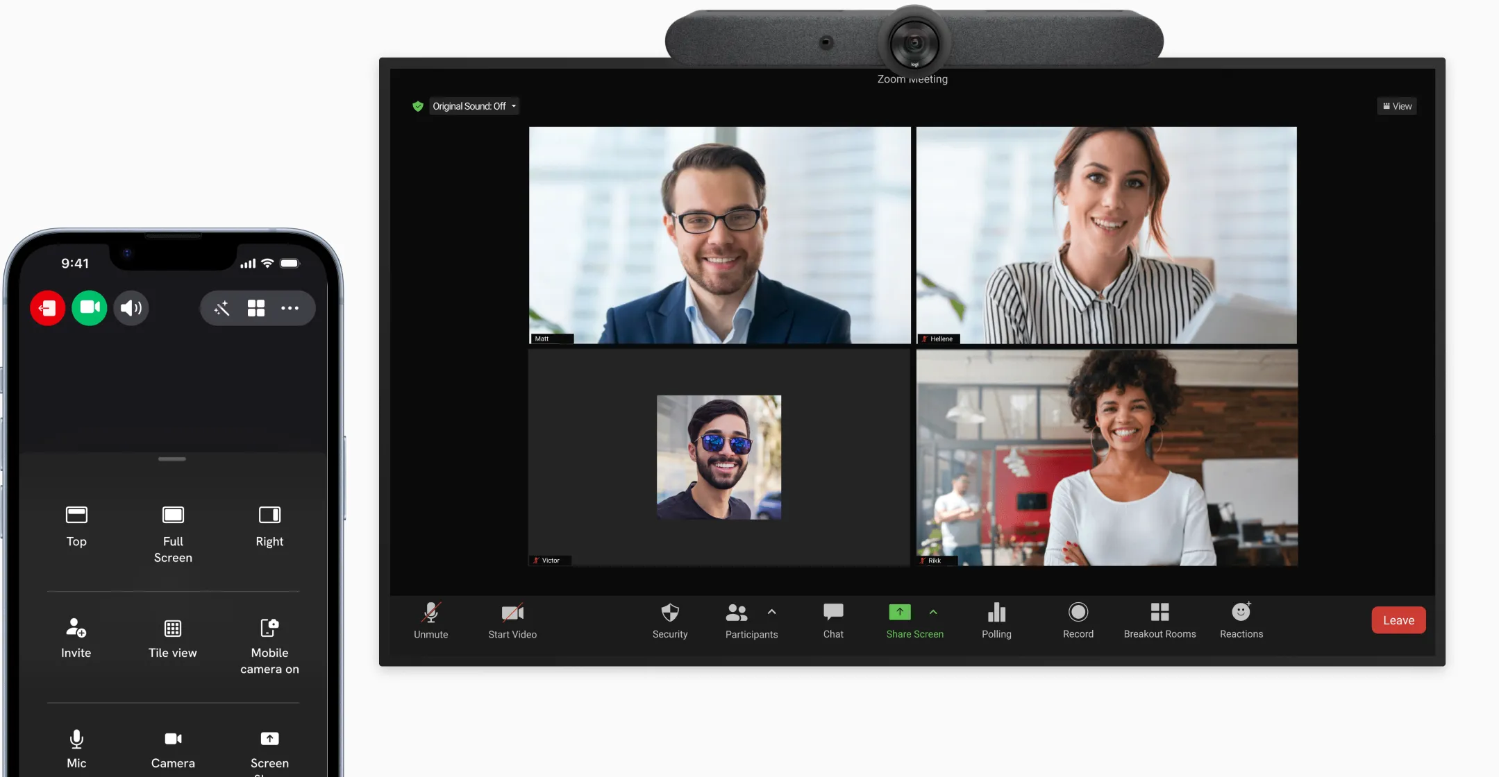 Joining a video call from the room: in one tap, from your calendar