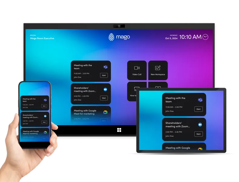 Mago one-touch join for Microsoft Teams, Zoom, Google Meet, and Webex